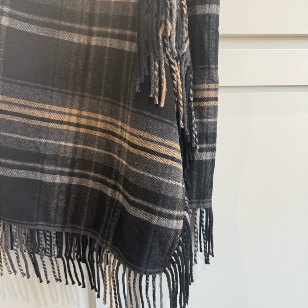 ANTONIO MELANI Tula Plaid Asymmetrical Wrap Fringe Midi Dress NWT Size 0 - Picture 6 of 8